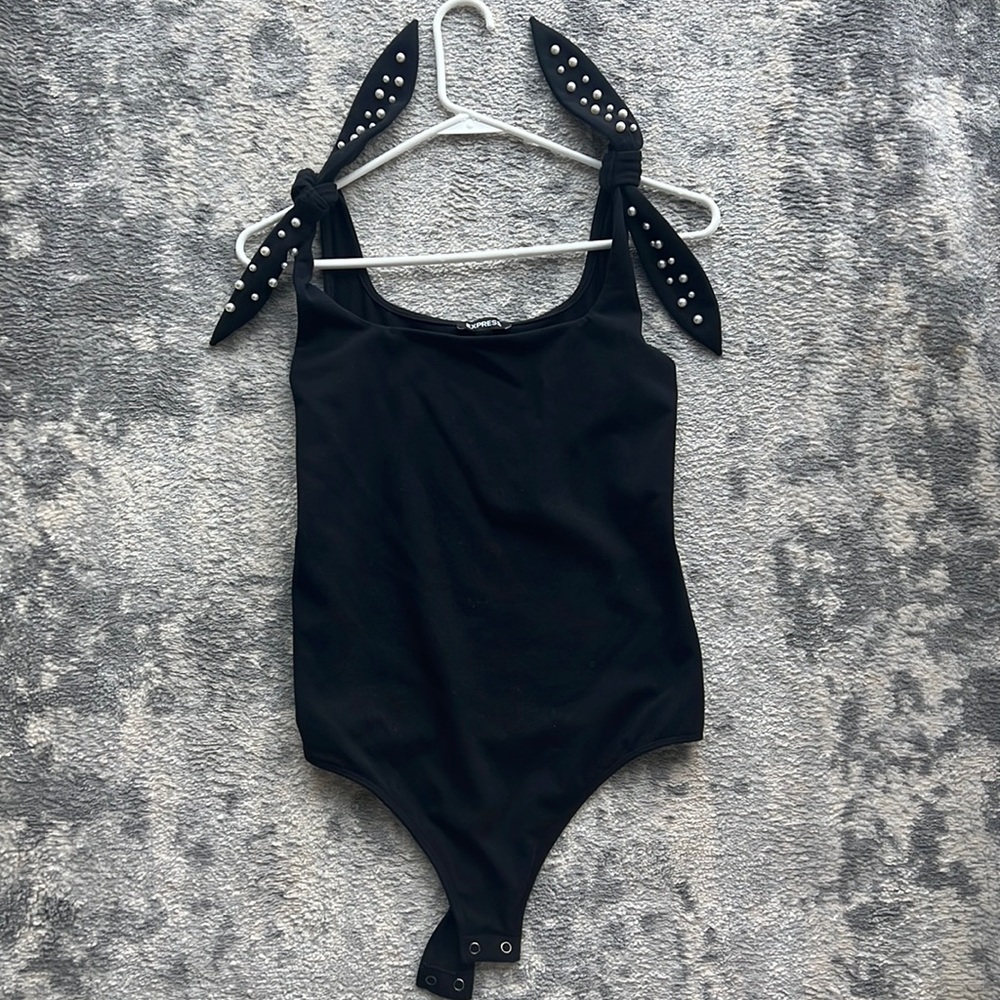 Pearl strap bodysuit